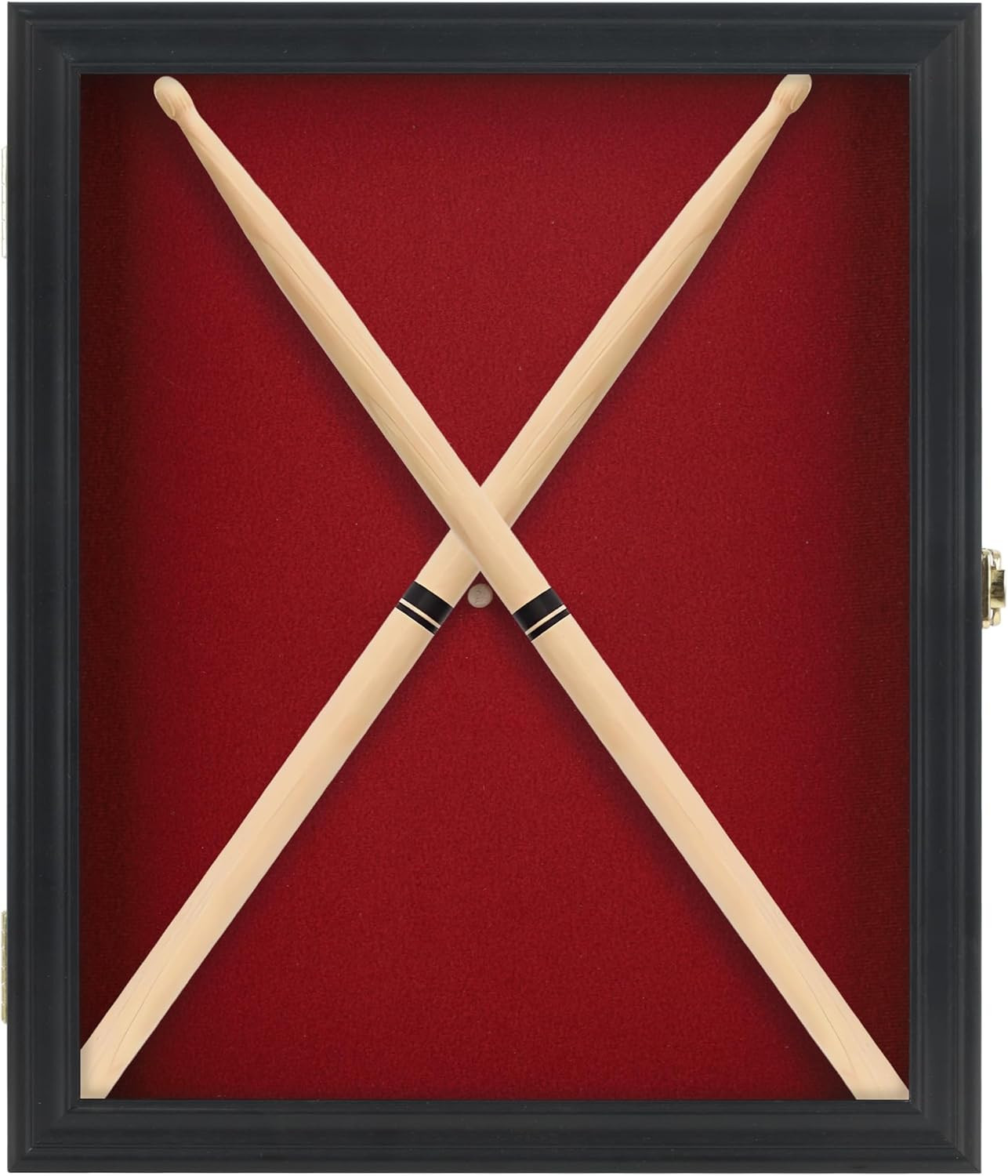 Drumstick Display Case Frame – 98% UV Protection, Wall Mount, Black Finish