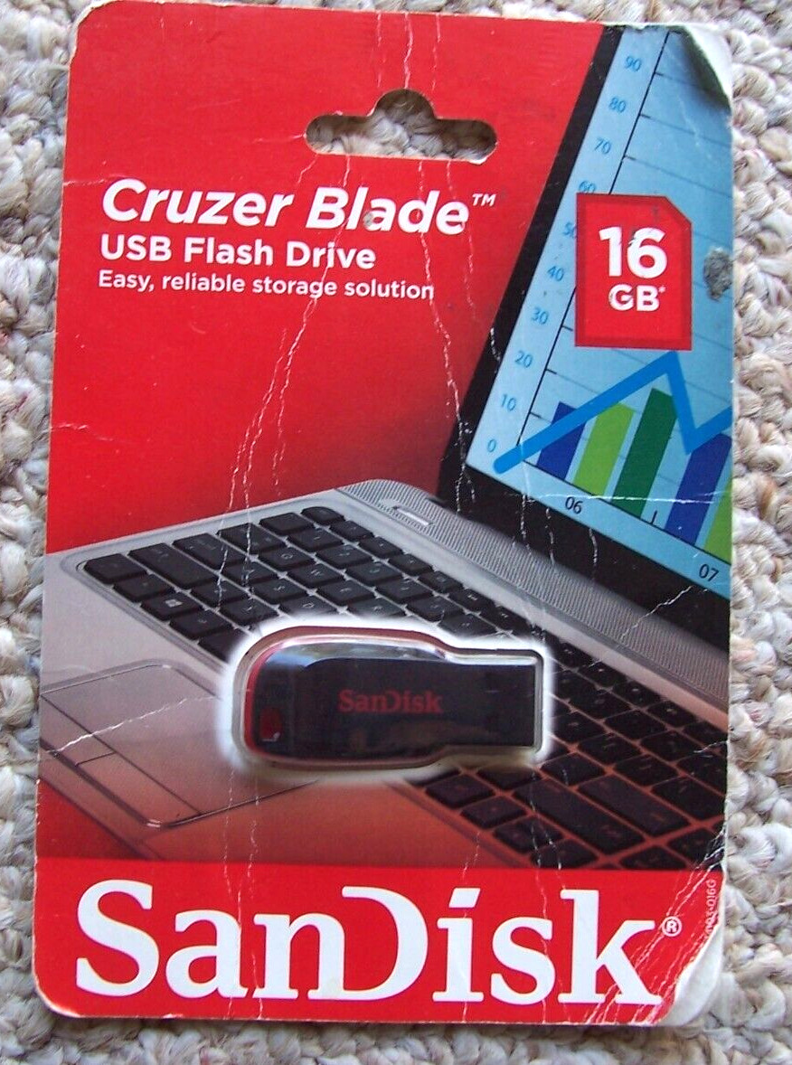 SanDisk Cruzer Blade 16GB USB Flash Drive – SDCZ50-016G-AW46S