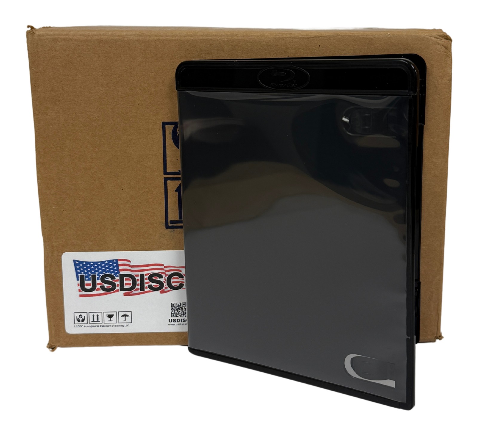 USDISC Blu-ray Cases Slimline 7mm, Single 1 Disc (Glossy Black) Lot