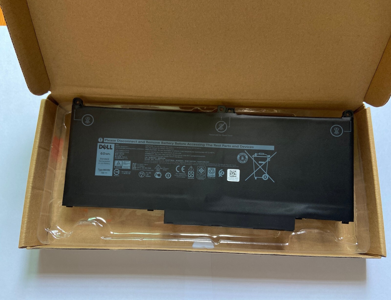 Genuine MXV9V Laptop Battery For Dell Latitude 5300 5310 (2-in-1) 7300 7400 60WH