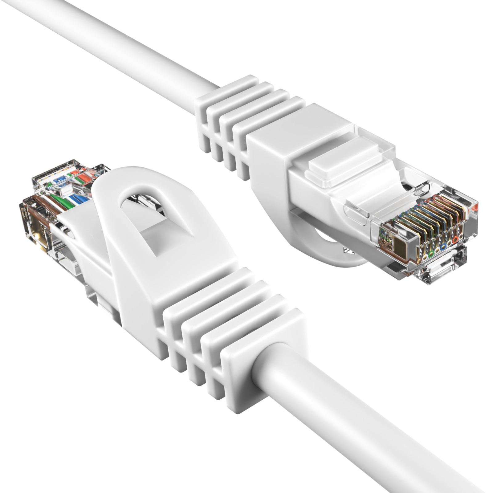Cat6 White Patch Cord Network Cable Ethernet LAN RJ45 UTP 1.5FT- 20FT Multi LOT