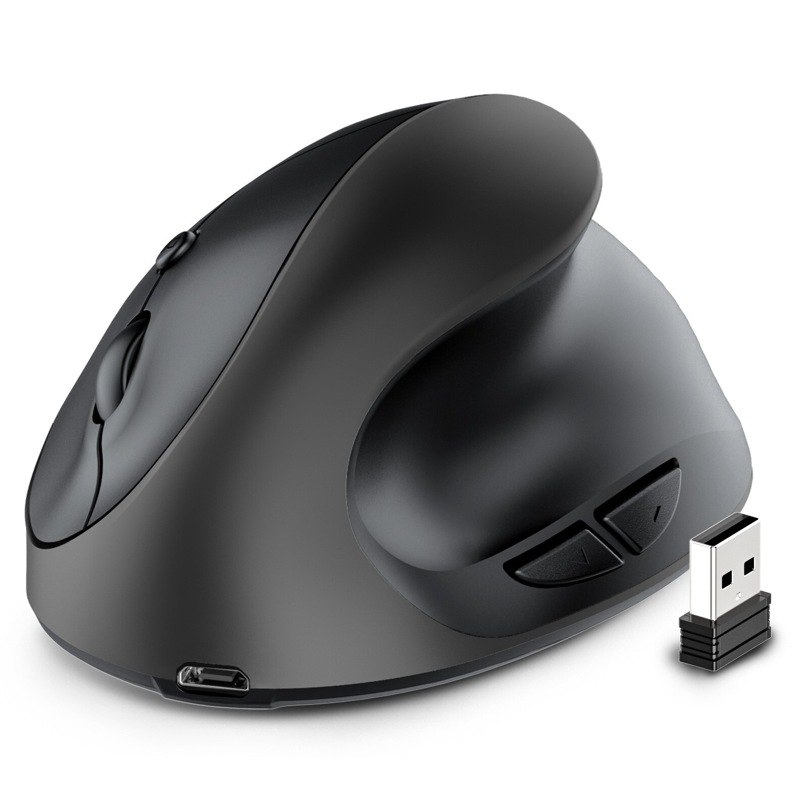 Vertical Mouse Ergonomic 2.4GHz Wireless, 3 Adjustable DPI 800/1600/2400