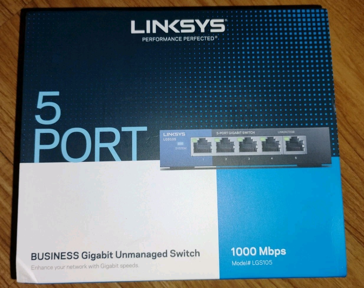NEW Linksys 5 Port Business Gigabit Unmanaged Ethernet Switch 1000Mbps LGS105