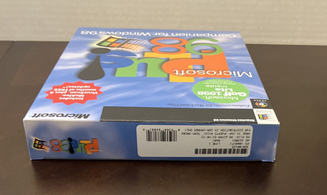 Microsoft Plus! 98 Companion For Windows 98 CD-ROM With Original Box