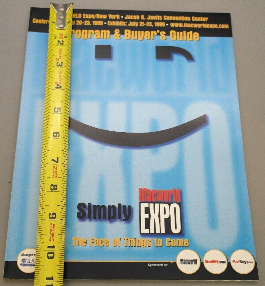 1999 Macworld Expo New York Program & Buyer’s Guide Brochure Magazine