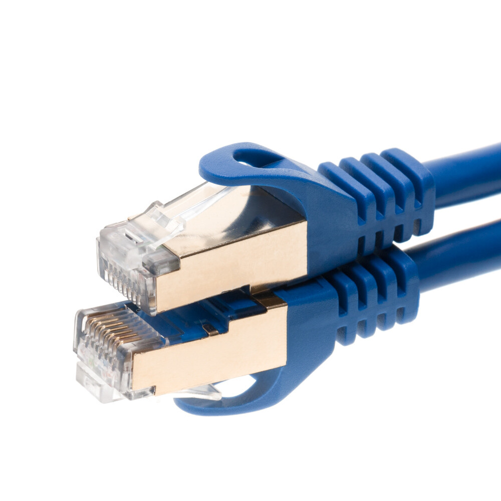 Cat7 S/FTP Ethernet Patch Cable High-Speed 600MHz Blue 6FT- 25FT Multi Pack LOT
