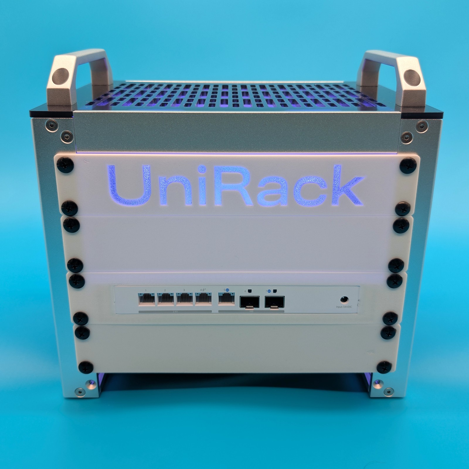 10″ Rack Mount for UniFi Cloud Gateway Fiber – Black or White PETG