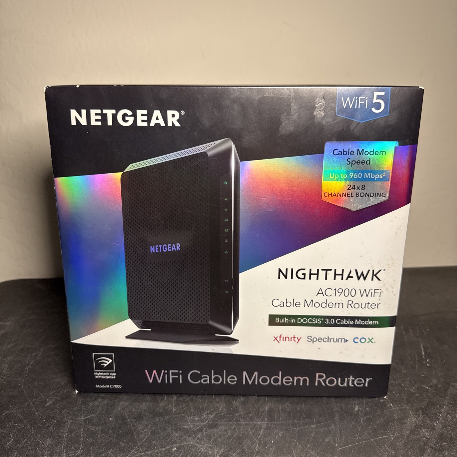 NETGEAR Nighthawk AC1900 4 Wireless-Wi-Fi 802.11ac Router C7000-100NAS (NEW) OB