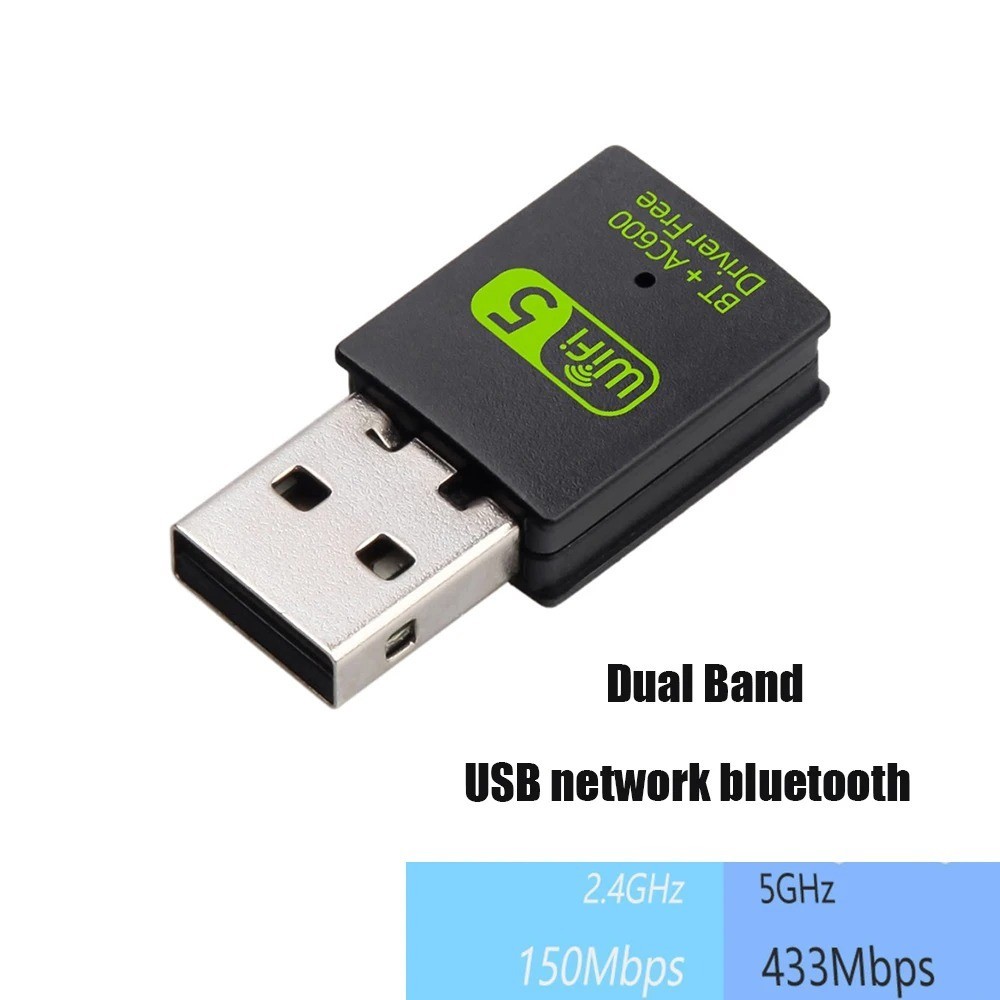 600Mbps WIFI USB Bluetooth-compatible Adapter Driver Free BT wifi USB Dongle Dua