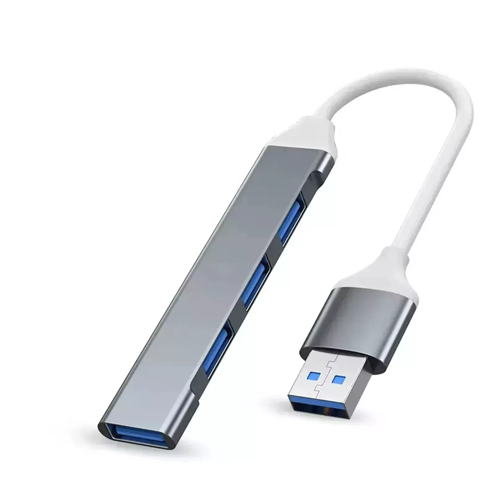 4 Port USB 3.0 Hub Splitter Adapter Charge High Speed For PC Laptop Mac Desktop