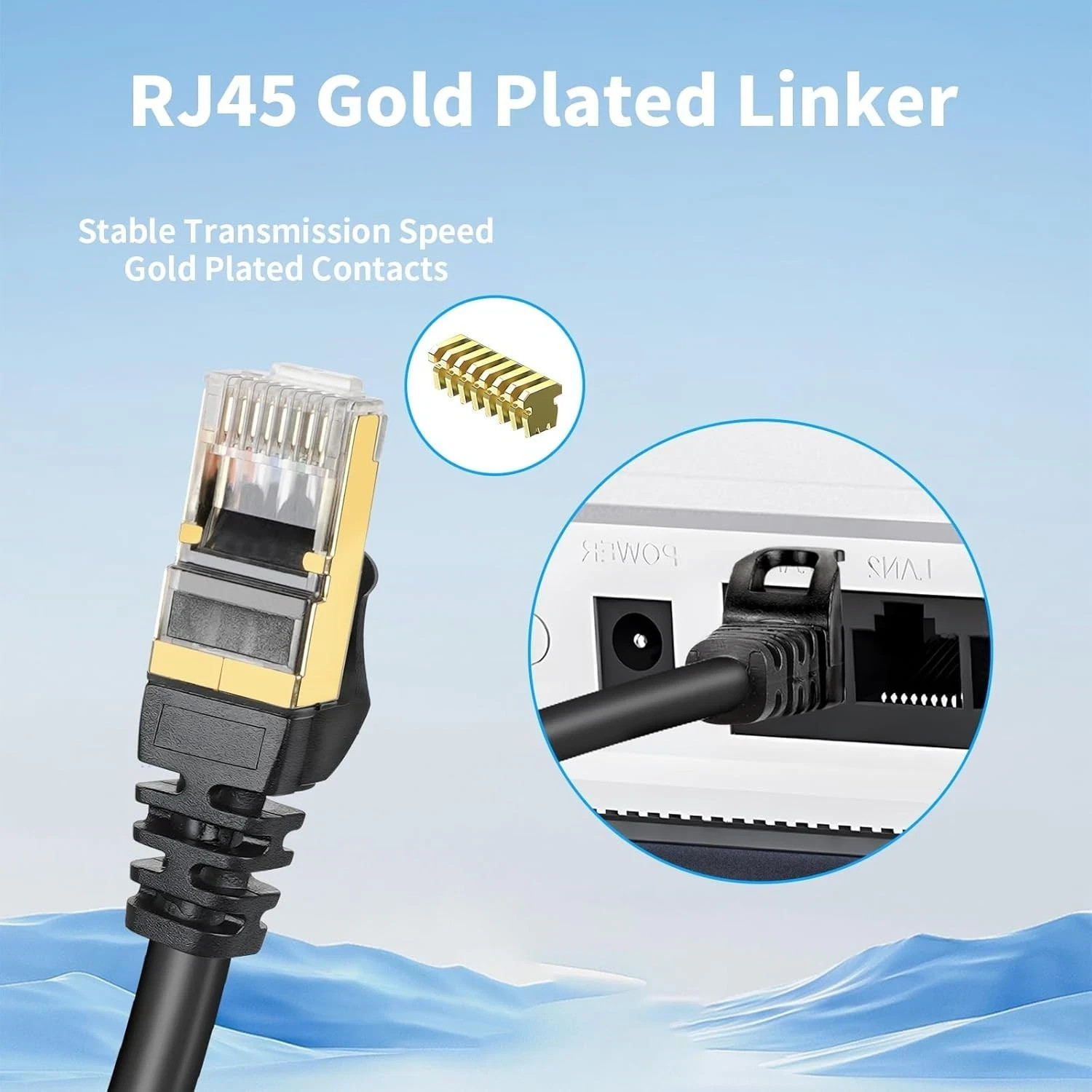Cat-6 RJ45 Ethernet Patch Internet Cable – 5 Feet (1.5 Meters) Ekablemhq RJ45