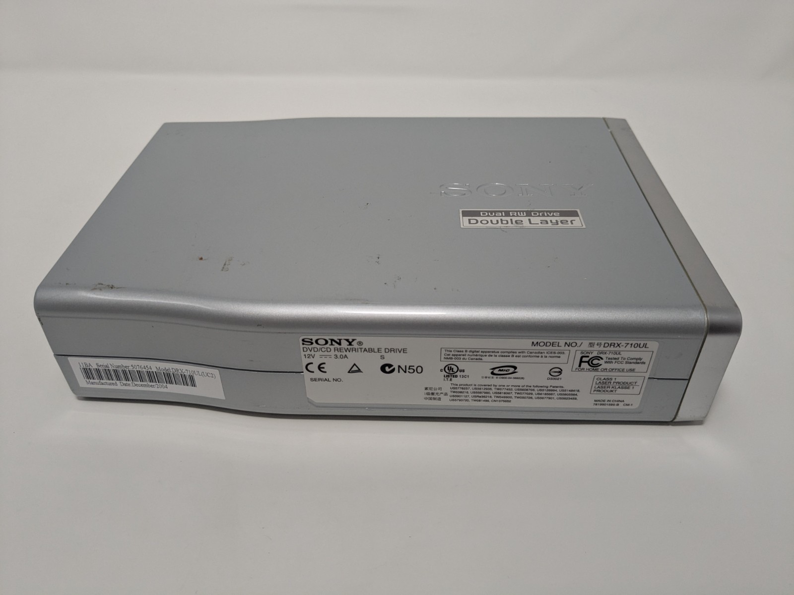 Sony DRX-710UL DVD±RW ±R Dual Layer DL External Drive Tested Working