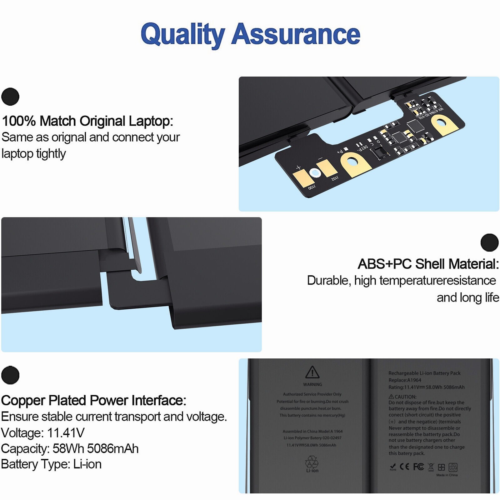 A1964 Battery for MacBook Pro 13″ A1989 Mid 2018 2019 A2251 2020 EMC 3214 A1989