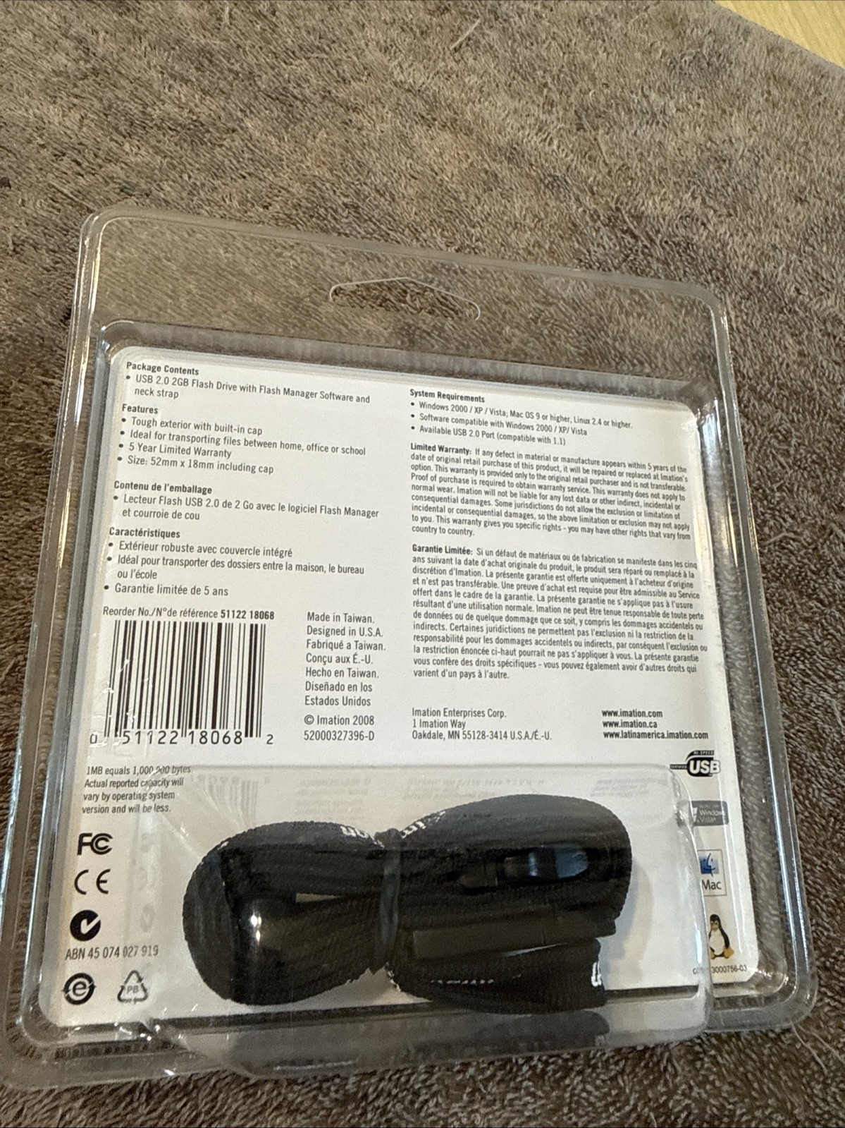 Imation Swivel Pro Flash Drive with 2GB storage capacity
