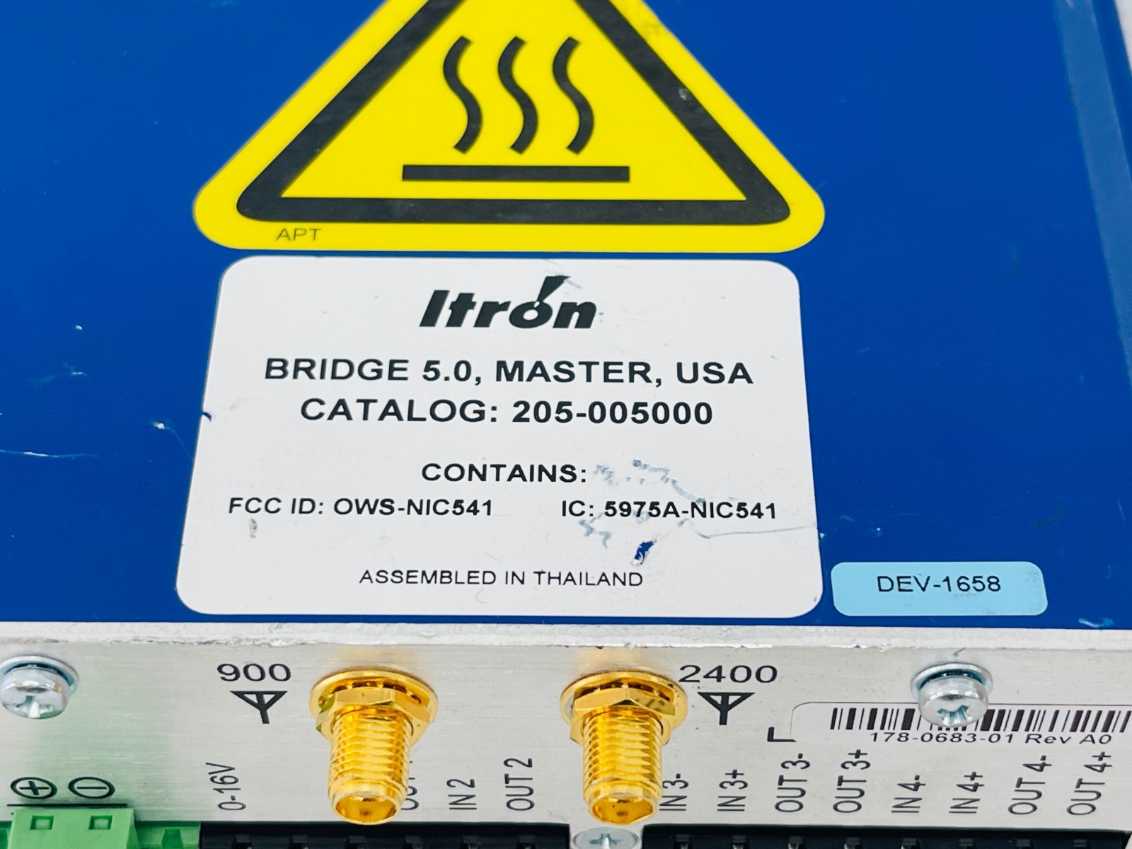 USED – Itron Bridge 5.0 Master 205-00500 With Free Shipping – 30 Days Warranty