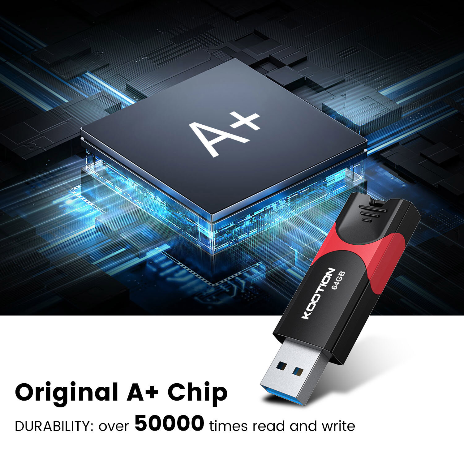 64GB USB 3.0 Flash Drive USB Memory Stick High Speed Retractable USB Thumb Drive