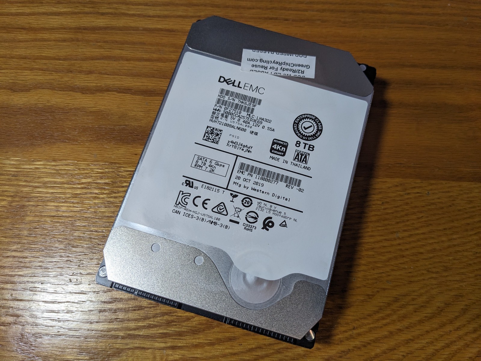 WD 8TB DC HC510 7.2K SATA 3.5″ Hard Drive HDD HUH721008ALN600 – 100% Health