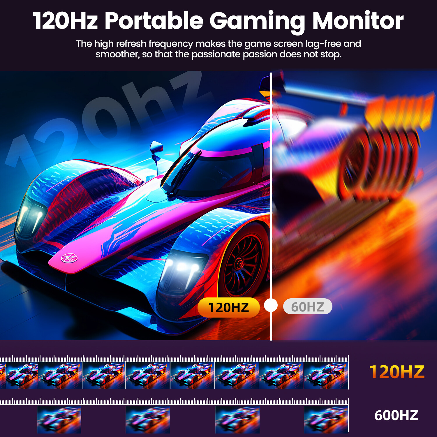 UPERFECT Portable Monitor 18.5 Inch 1920 x 1080 120Hz Gaming Monitor IPS-Display