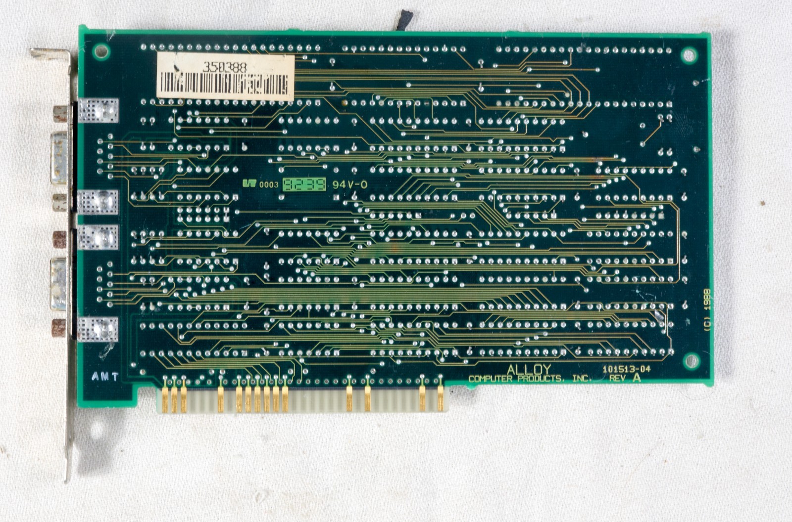 Vintage Alloy Computer Products unknown communications card 8 bit ISA ISAC68