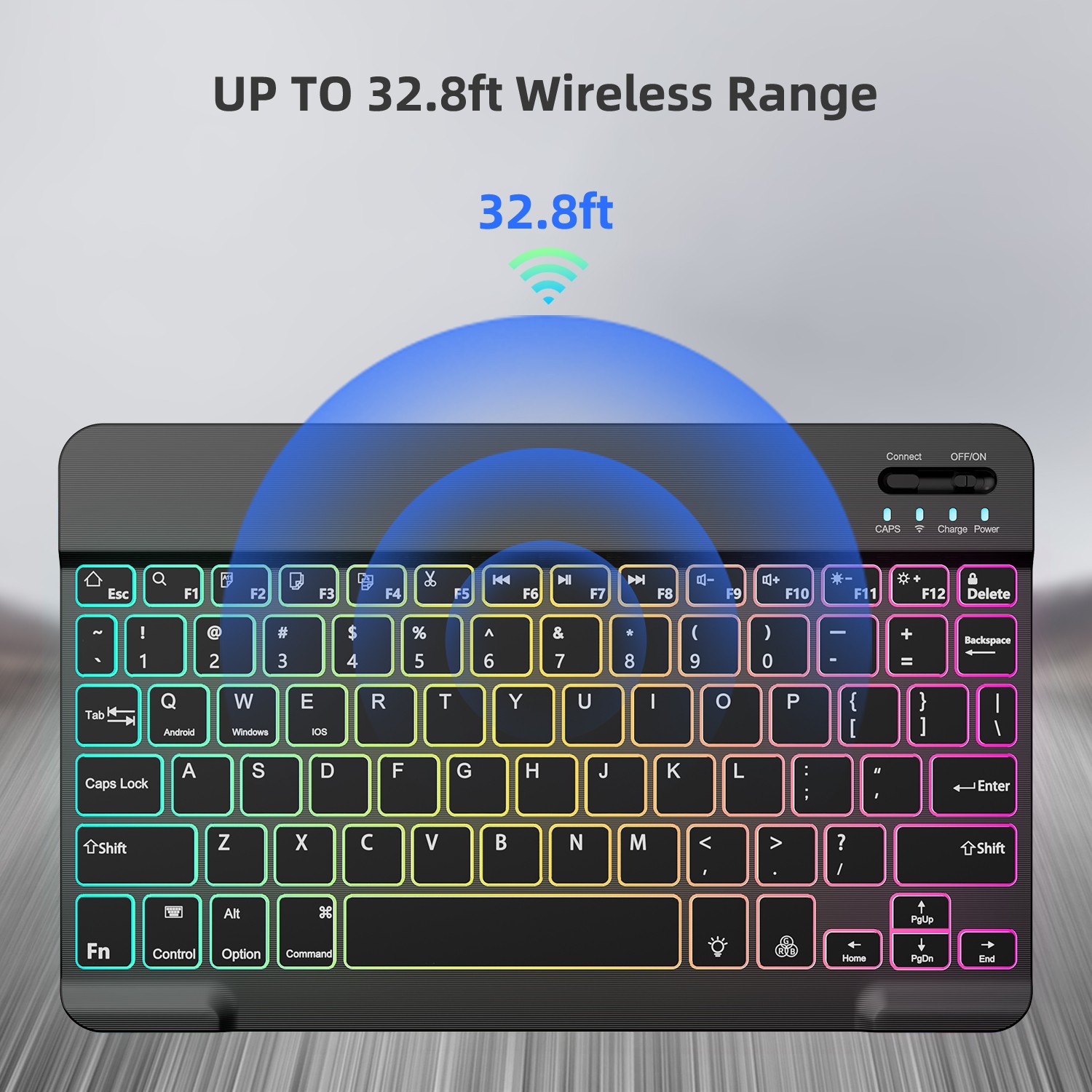 RGB Wireless Backlit Gaming Keyboard and Mouse Set USB Rechargeable – 7 Colors