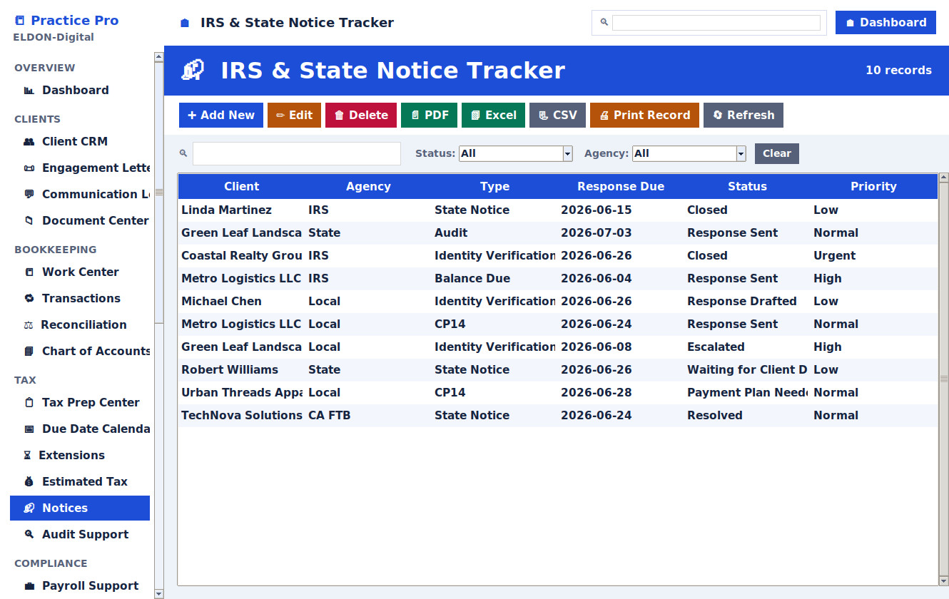 Bookkeeping & Tax Business Management Software Bookkeeper Tax Preparer Win/MAC