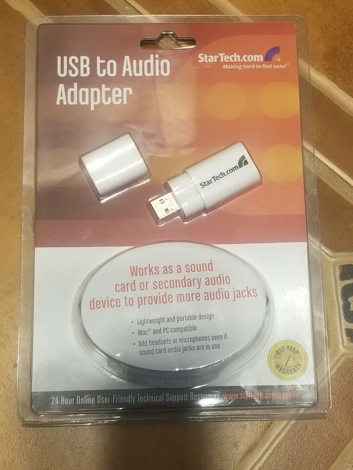 StarTech USB to Stereo Audio Adapter Converter White ICUSBAUDIO