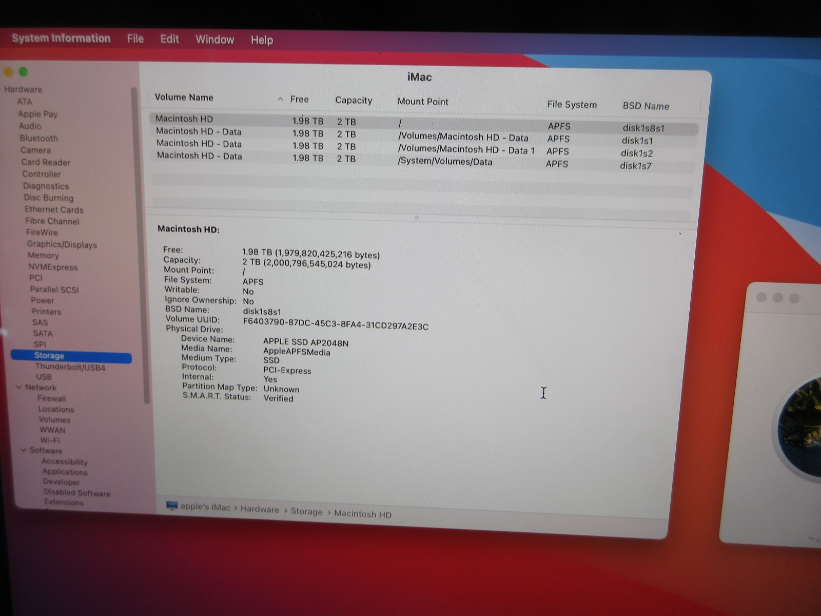 Apple iMac 27″ 5K Retina 2020 i5 3.3GHz, 16 GB RAM, 2TB SSD,GPU 5300 4GB OS X