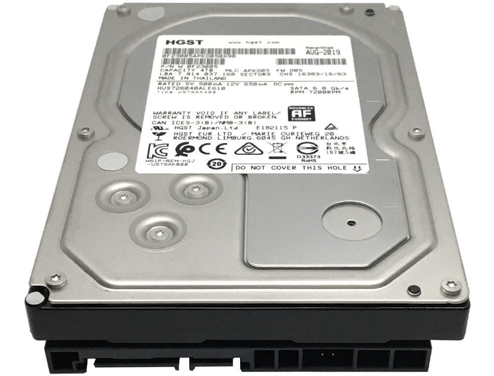 HGST 4TB Ultrastar 7K6000 SATA 6Gb 128MB 3.5″ Enterprise HDD- HUS726040ALE610