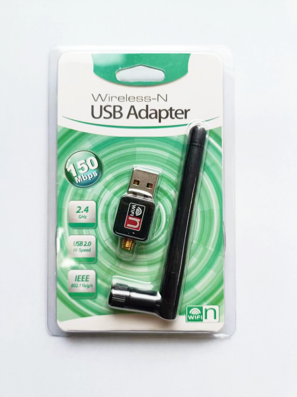 USB WiFi Adapter 150Mbps Wireless Network Card with 2dBi Antenna for PC Laptop