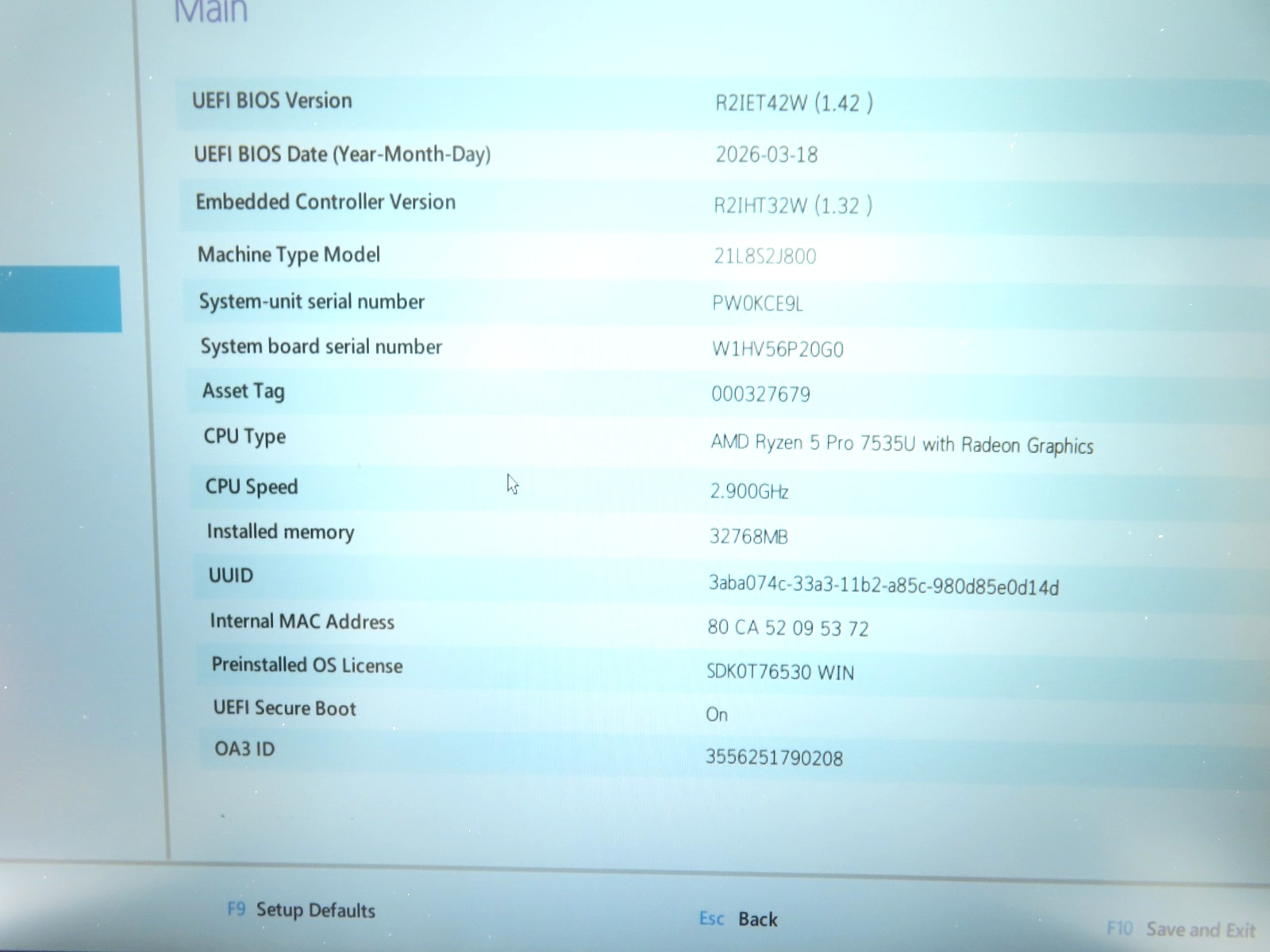 Lenovo ThinkPad L16 Gen 1 16″ Ryzen 5 Pro 7535U 32GB RAM 256GB SSD WTY 09/28