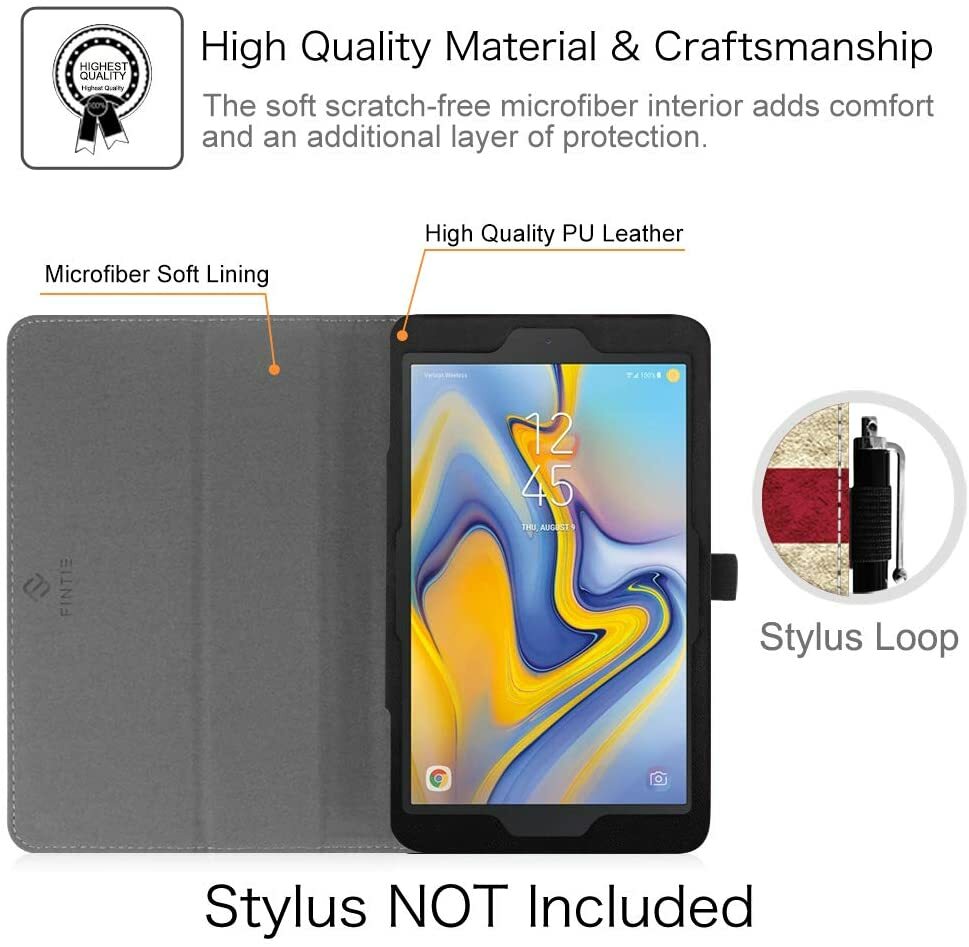 Folio Case for Samsung Galaxy Tab A 8.0 2018 SM-T387 Leather Slim Stand Cover