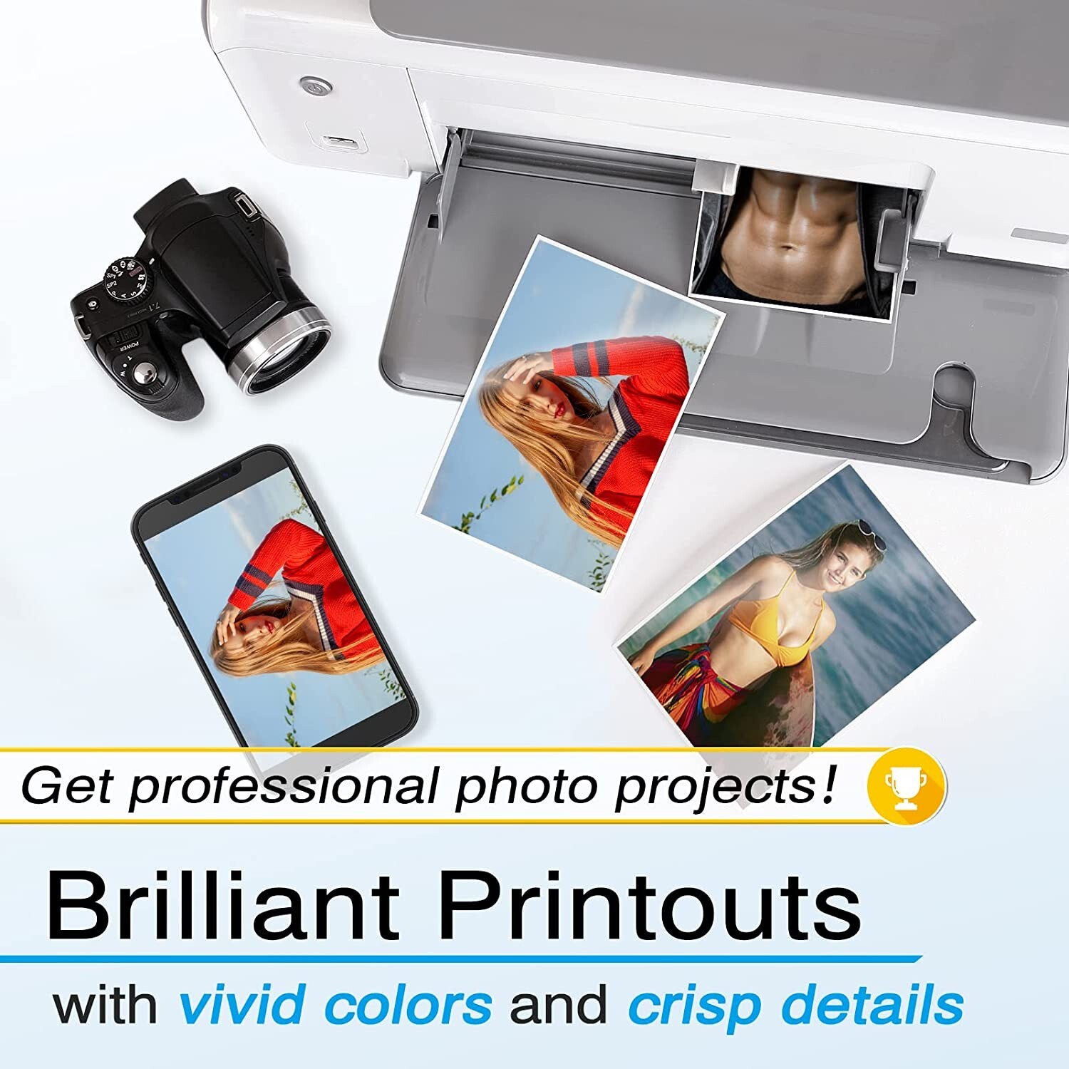 Koala Photo Paper 5×7 Satin Premium 72lb Heavyweight Semi-Gloss Inkjet Printer