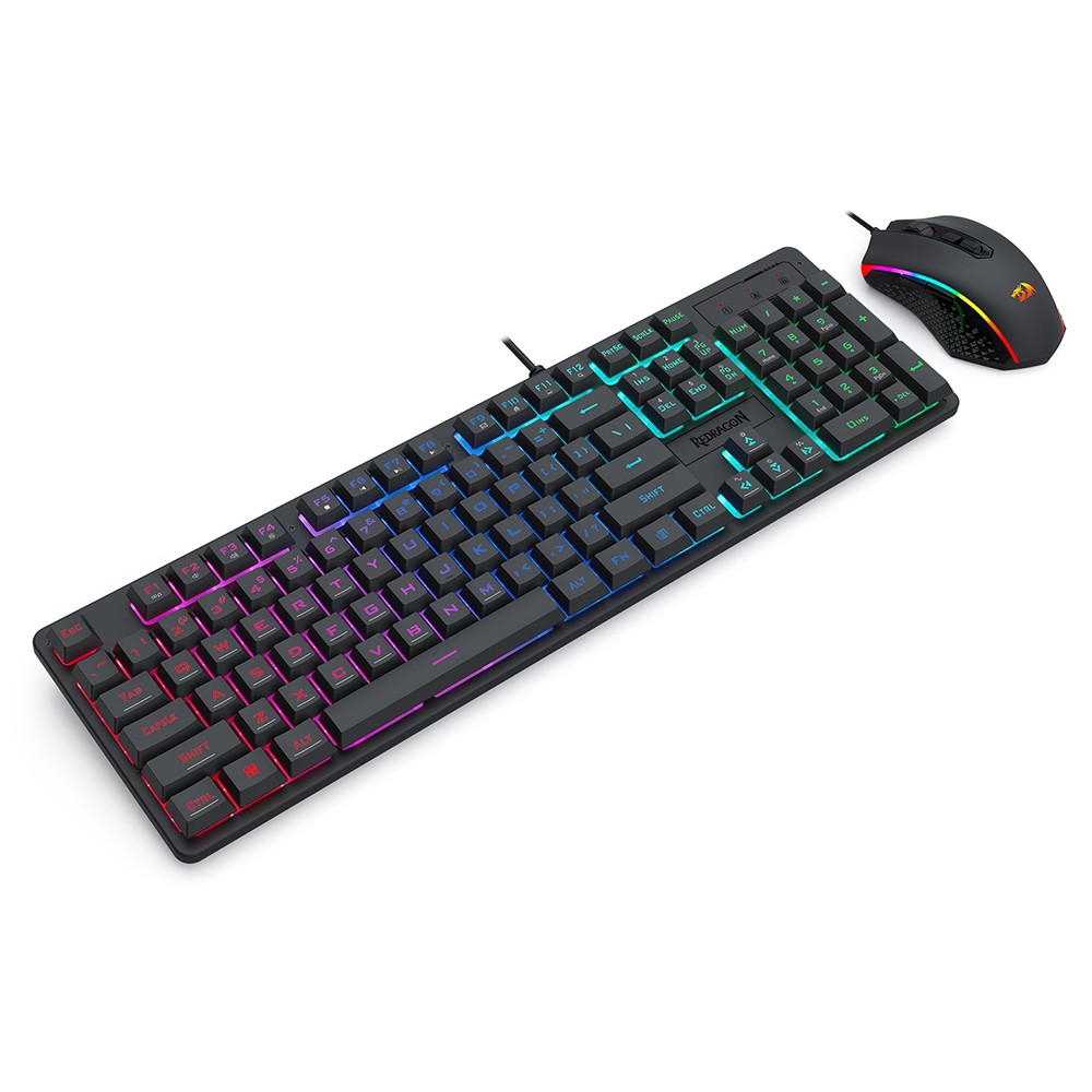REDRAGON S107-RGB-BA Gaming Keyboard+Mouse Combo,RGB Backlit Keyboard,10000DPI