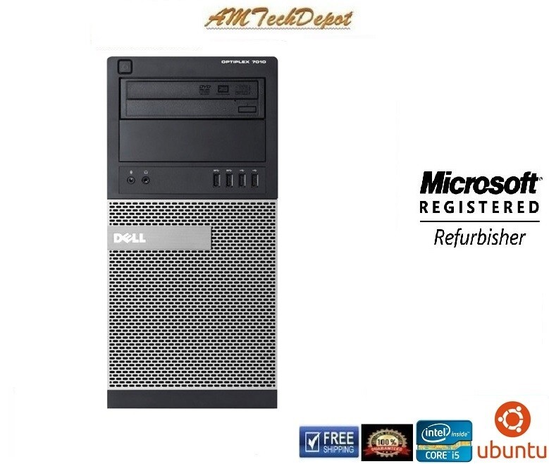 Dell Optiplex 7010 Core i5 3.2Ghz 16GB Ubuntu 24.04 LTS 512 GB SSD Dual Display