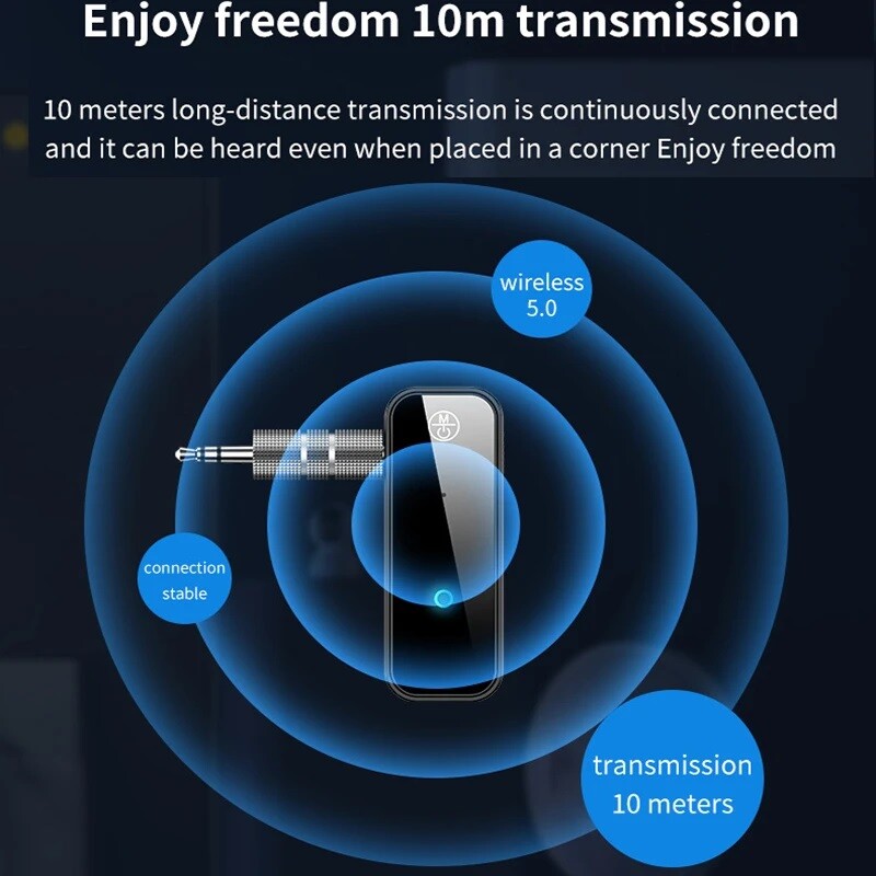 USB Wireless Transmitter Bluetooth 5.0 Receiver 2in1 Audio Adapter 3.5mm Aux Car
