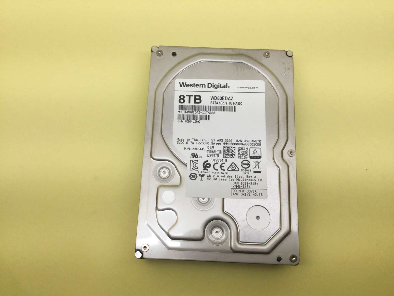 Western Digital 8TB 5400RPM SATA 6Gb/s 3.5” HDD WD80EDAZ