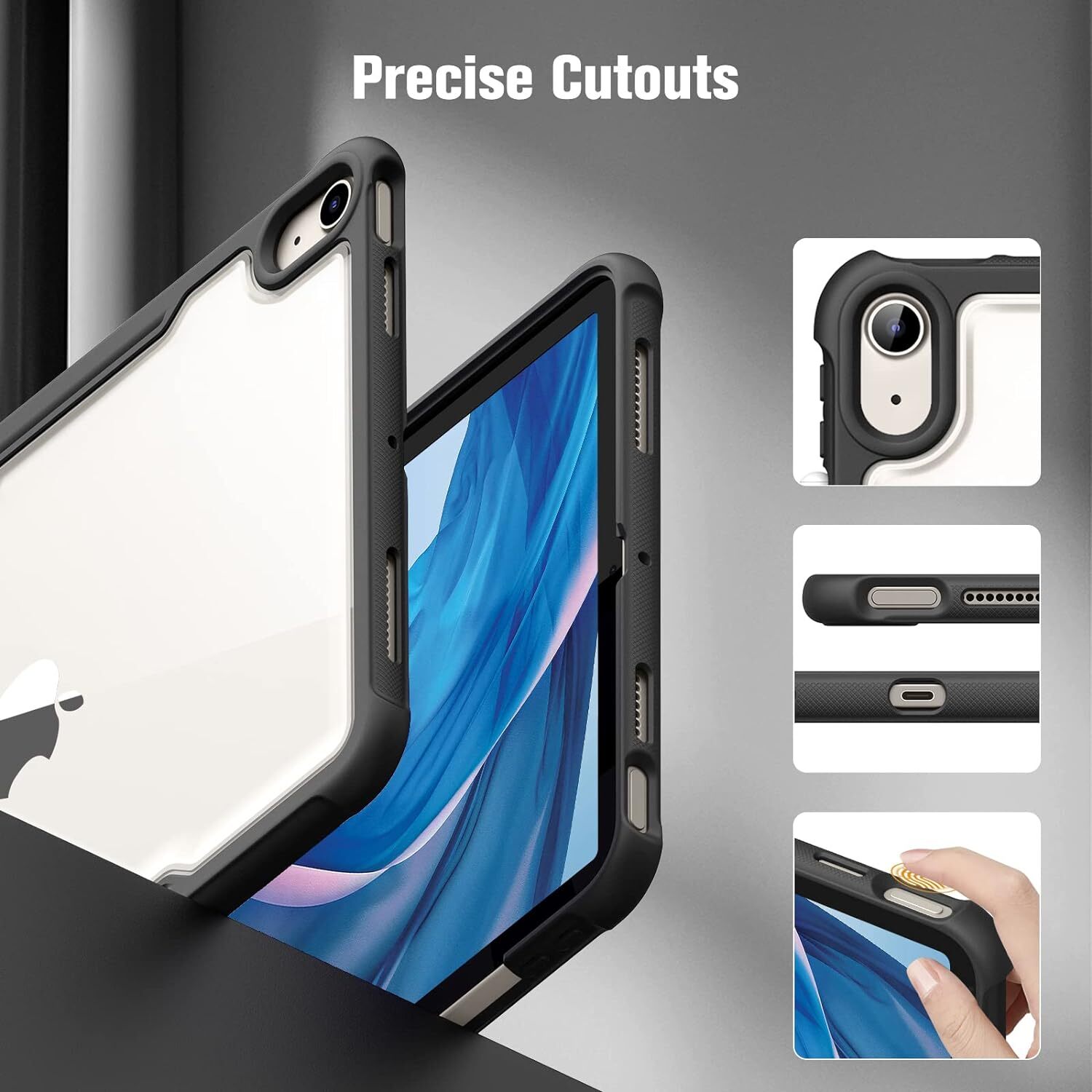 Hybrid Back Case for iPad Air 11-inch M4/M3/M2 (2026/2025/2024) Slim Clear Cover
