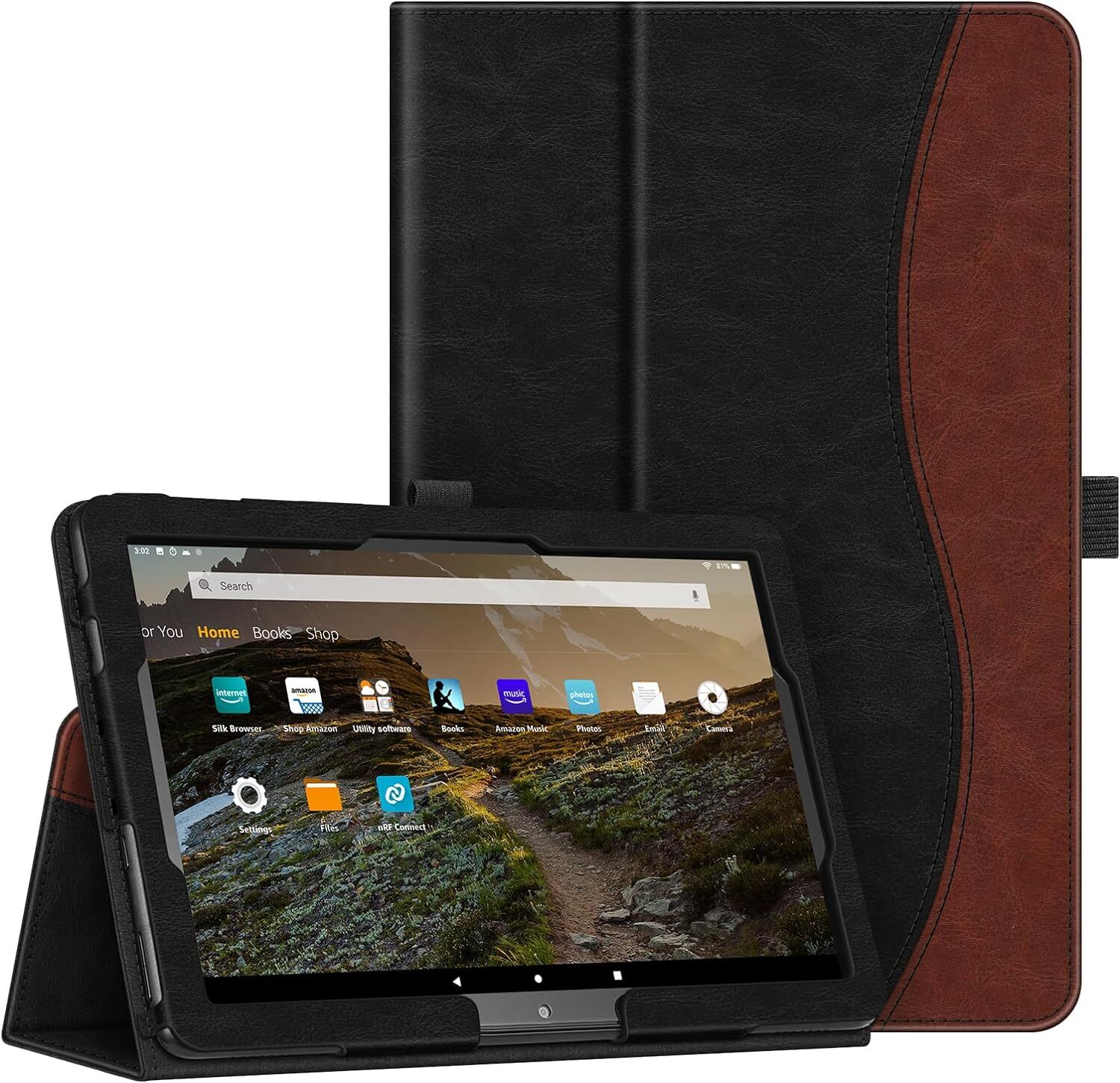 Folio Case for Amazon Fire HD 10/10 Plus Tablet 13th 2023/11th 2021 Stand Cover