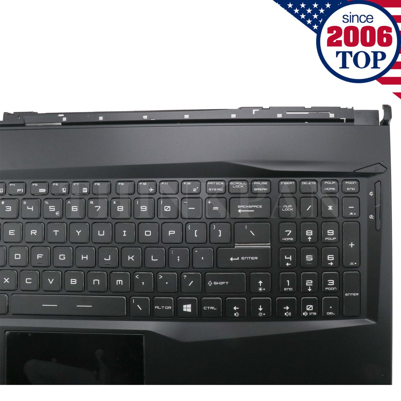 New For MSI GL75 MS-17E1 9S Upper Case Palmrest W/Touchpad RGB Backlit Keyboard