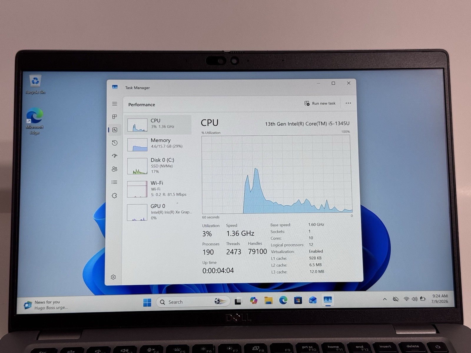 Dell Latitude 5440 14″ Touchscreen i5-1345U 1.6GHz 16GB RAM 512GB SSD