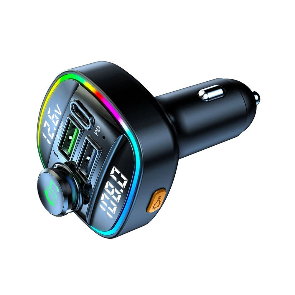 Bluetooth 5.0 Car Wireless FM Transmitter Adapter USB PD Charger AUX Hands LOT