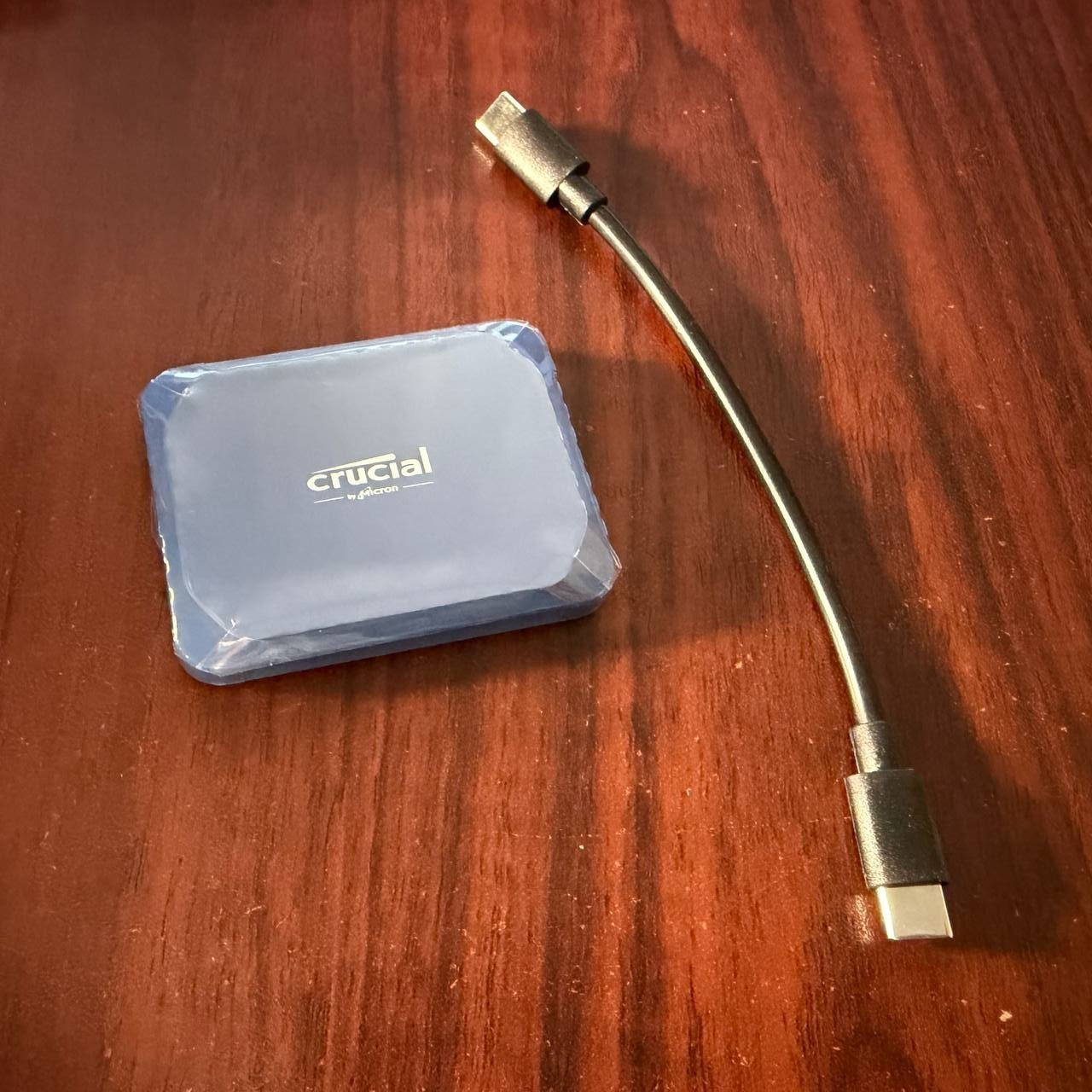 Crucial X10 1TB External USB-C SSD with USB-C to C Cord – Blue – Power Hours – 0