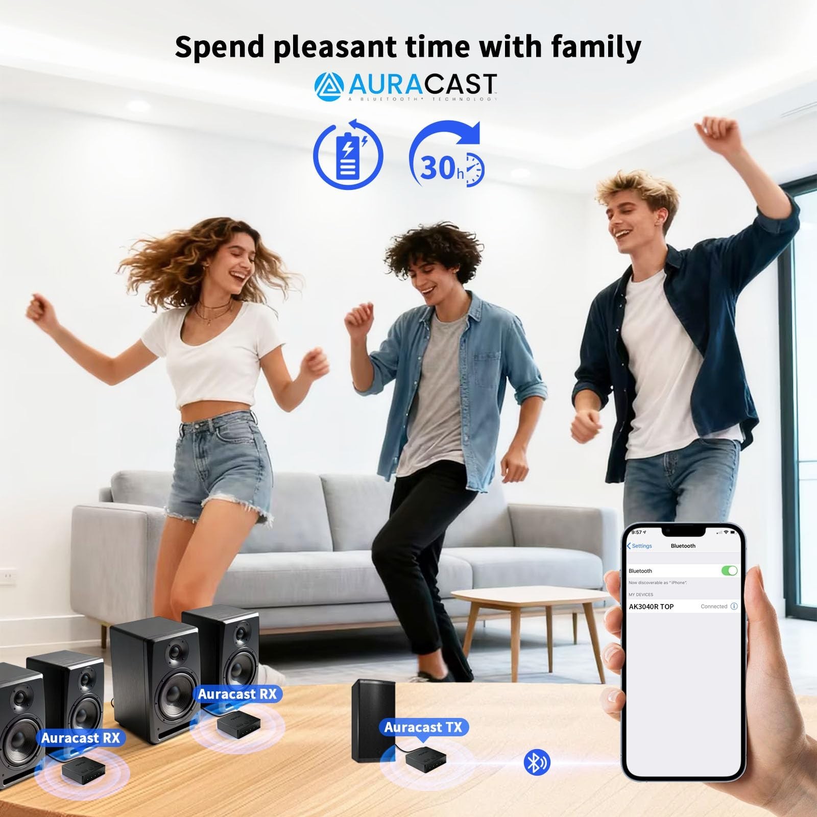 Bluetooth 5.4 HiFi Audio Receiver, Qualcomm Chip, LDAC aptX HD, Optical AUX RCA