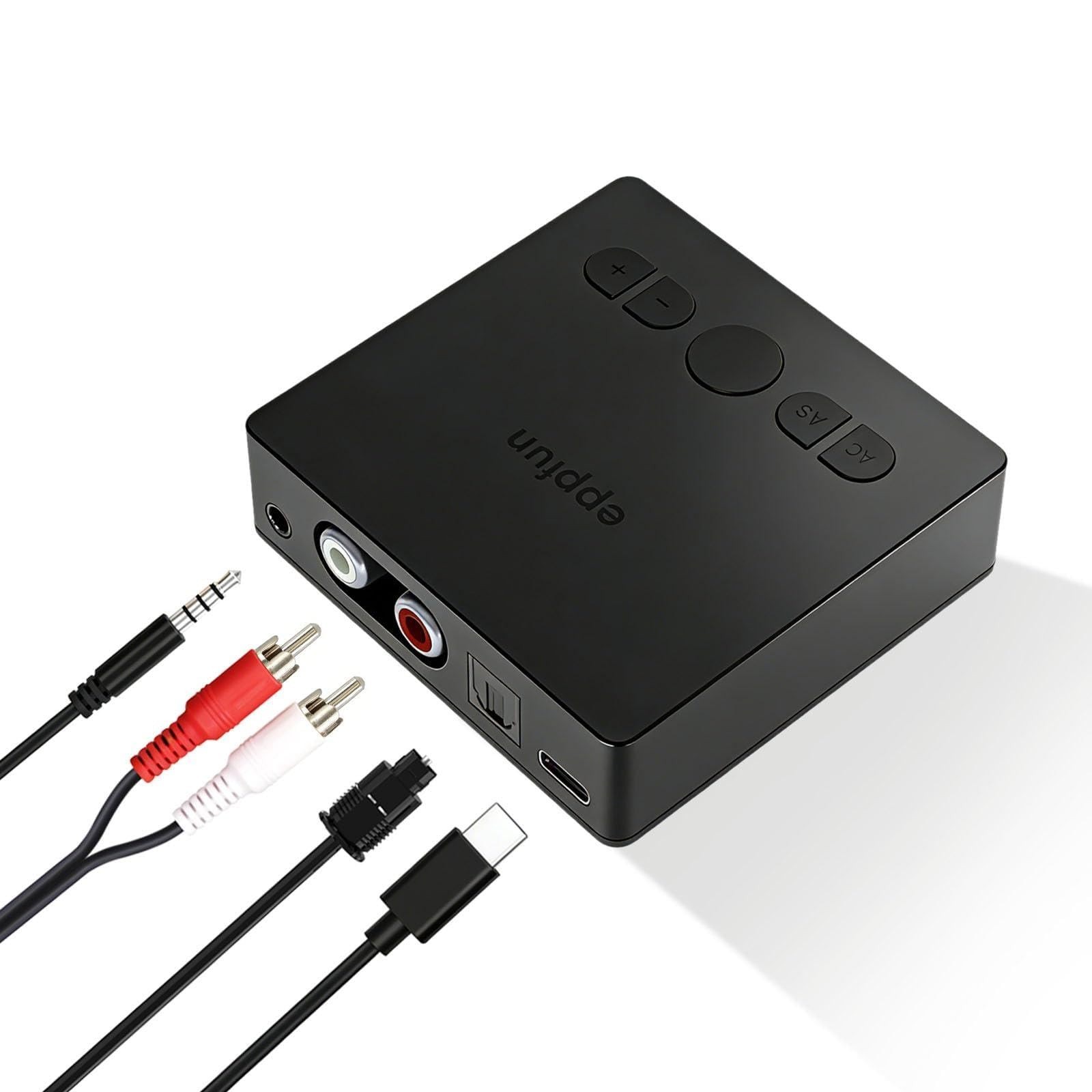 Bluetooth 5.4 HiFi Audio Receiver, Qualcomm Chip, LDAC aptX HD, Optical AUX RCA