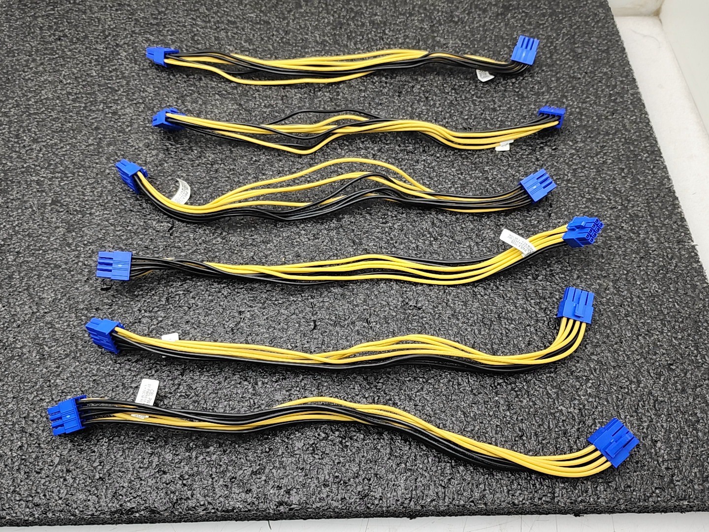 Supermicro CBL-PWEX-1028 Power Extension Cable 30cm Lot of 6 Blue Connectors