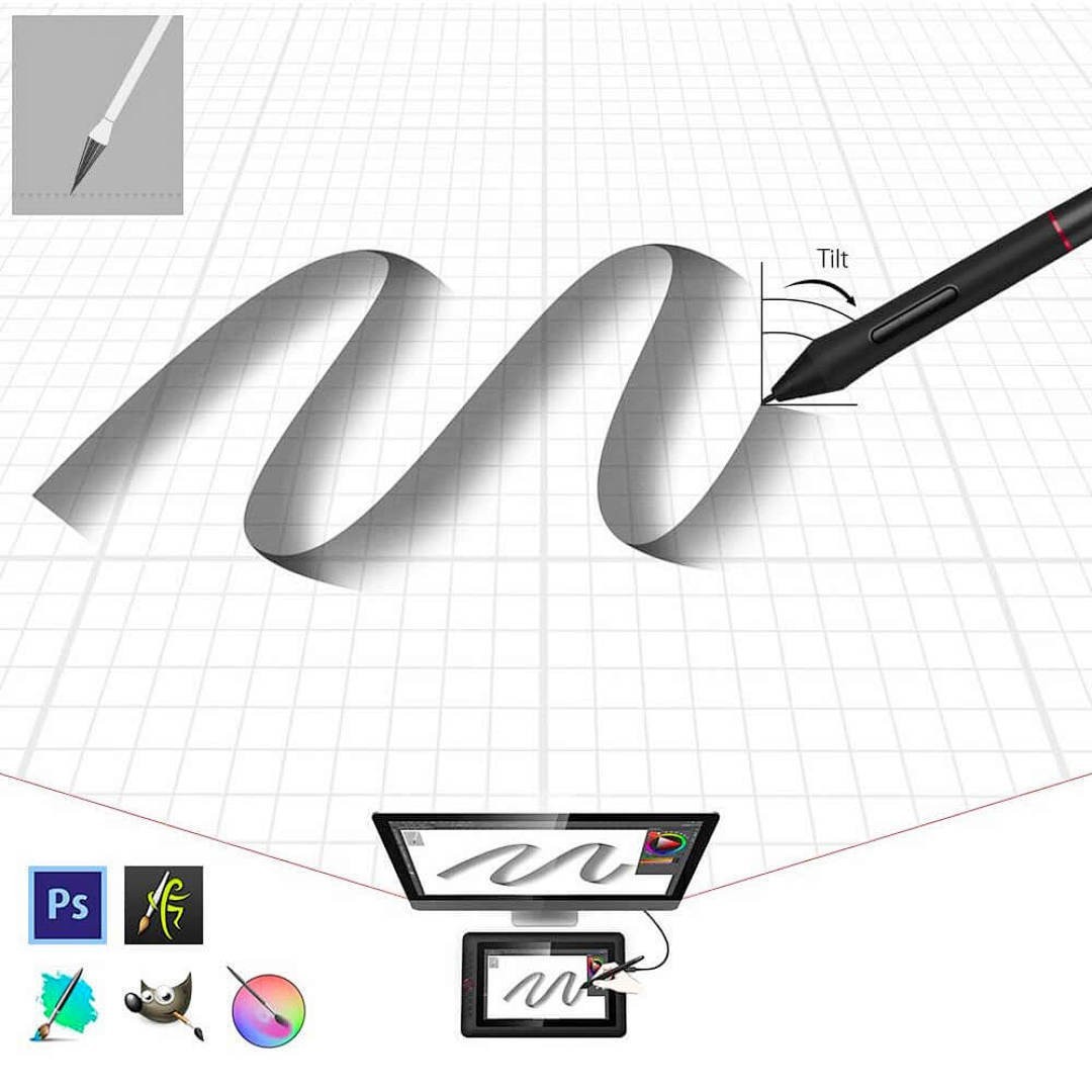 1PC XP-PEN PA2 8192 Pressure Stylus Pen Only for Artist 12/13.3 /15.6/22R/24 Pro