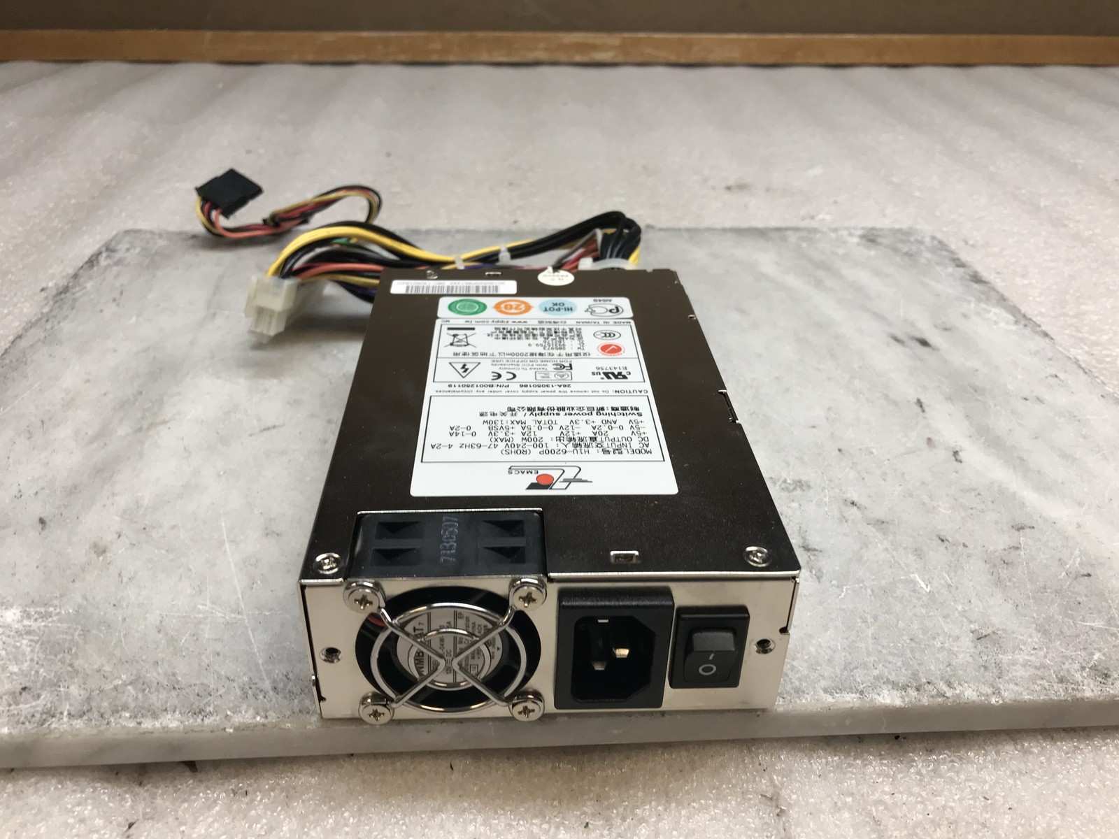 ZIPPY EMACS H1U-6200P 200W ATX Switching Power Supply w/ Power Cable