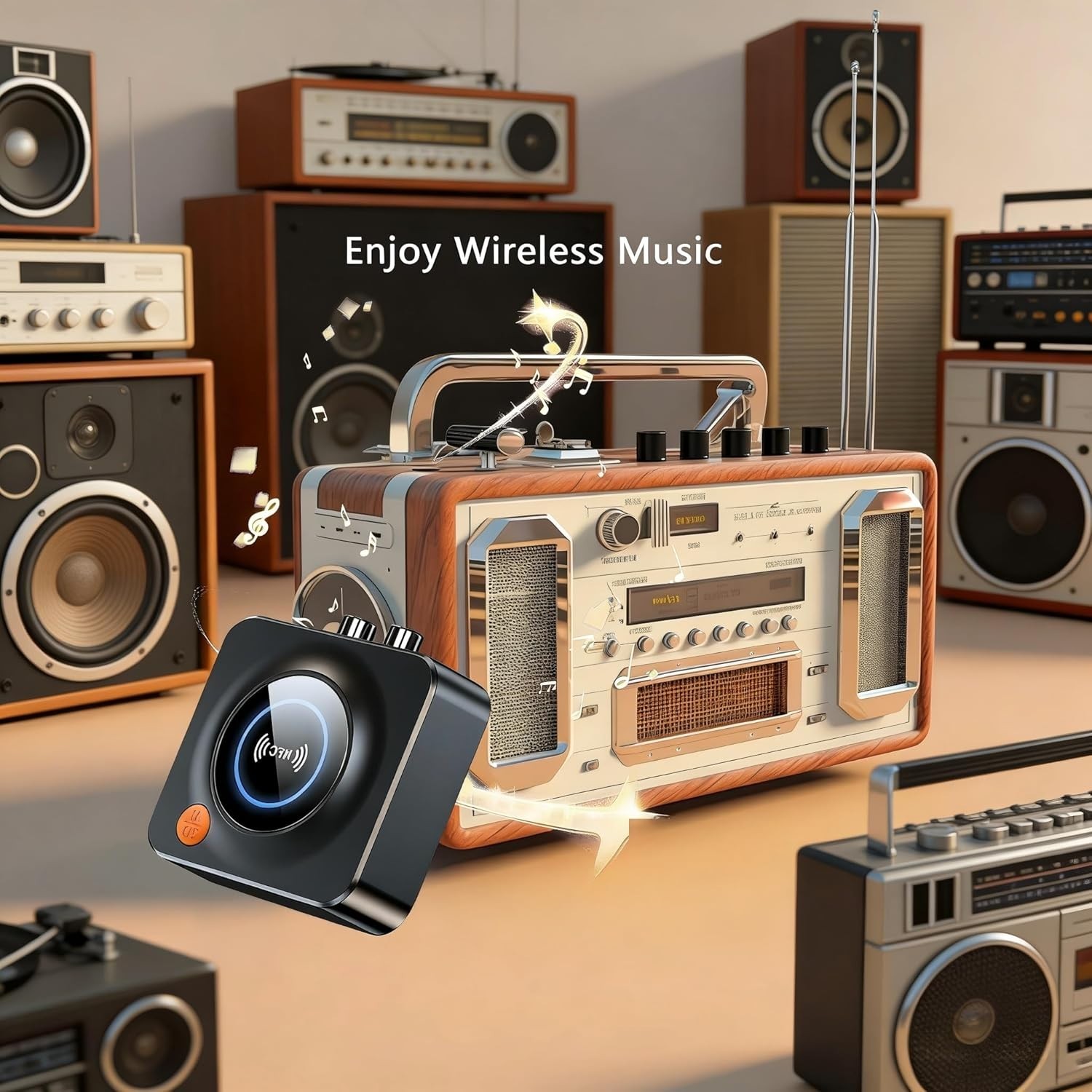 Bluetooth Receiver for Home Stereo, AUX RCA to Bluetooth Adapter for Old Speaker