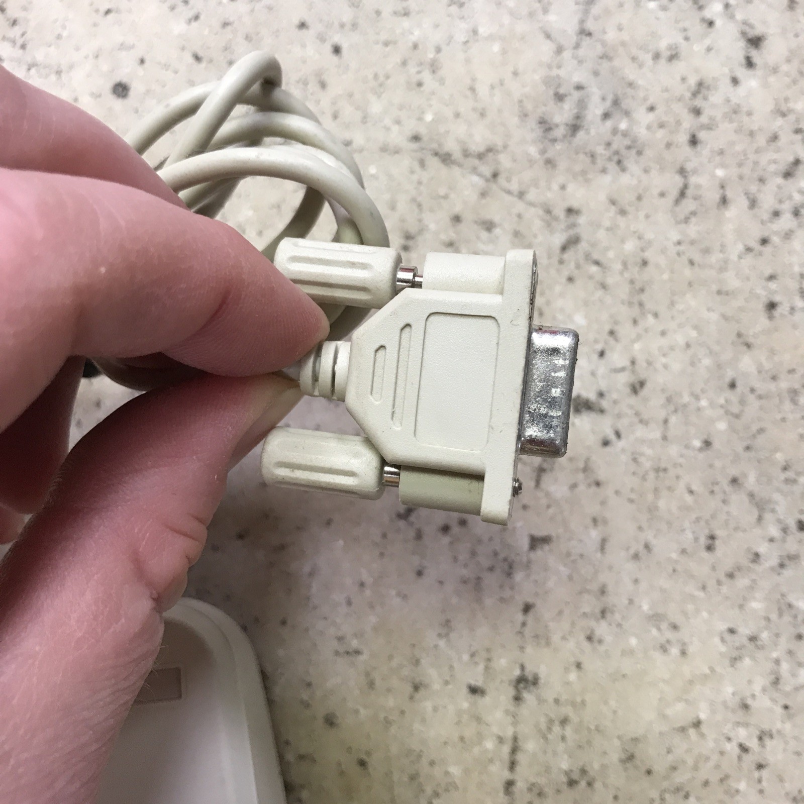 Vintage Mitsumi Serial Mouse EW4ECM-S3101 Beige Color – Roller ball – Malaysia