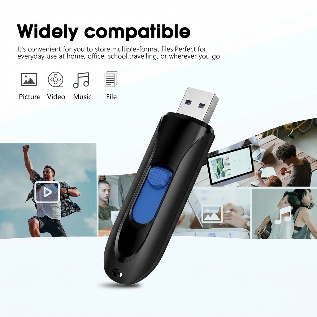 USB 3.0 Flash Drive High Speed Retractable USB Memory Stick 256GB 1024GB LOT